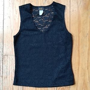 SunFire Women's Medium Black Lace Camisole
